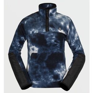 Volcom Navy Tie-Dye Half-Zip Pullover